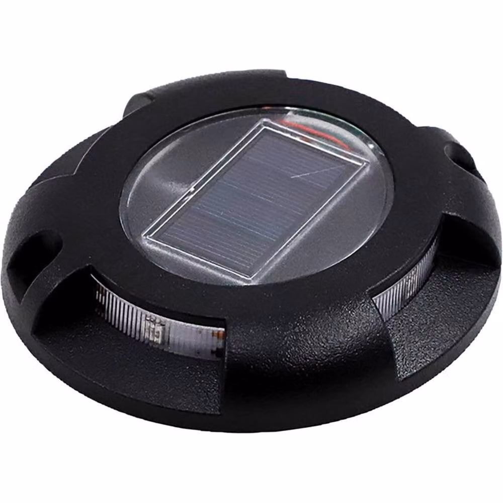 NESTLUNE Solar Powered LED Buried Ground Light Set of 4 in Black – 4