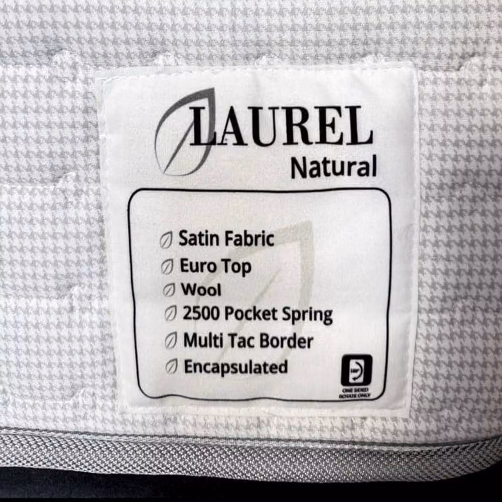 Desire Deco Premium Laurel Natural 2500 Pocket Mattress in White, W/D/H: 140 x 200 cm – 4