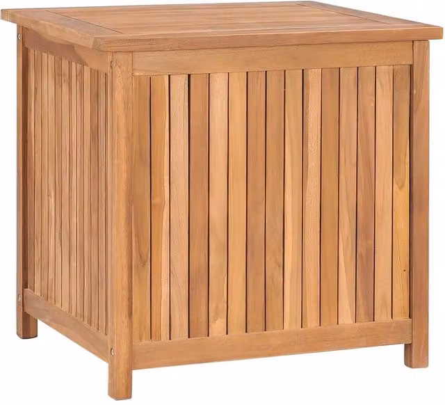Berkfield Home Garden Storage Box in Brown Solid Teak Wood, W/D/H: 60 x 50 x 58 cm – 1