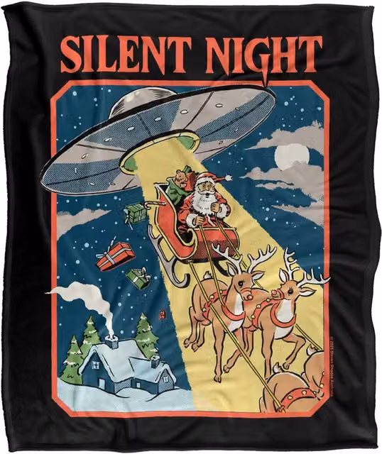 Steven Rhodes Silent Night Silky Touch Super Soft Fleece Throw Blanket, Multicolour, W/D/H: 91 x 147 cm – 1