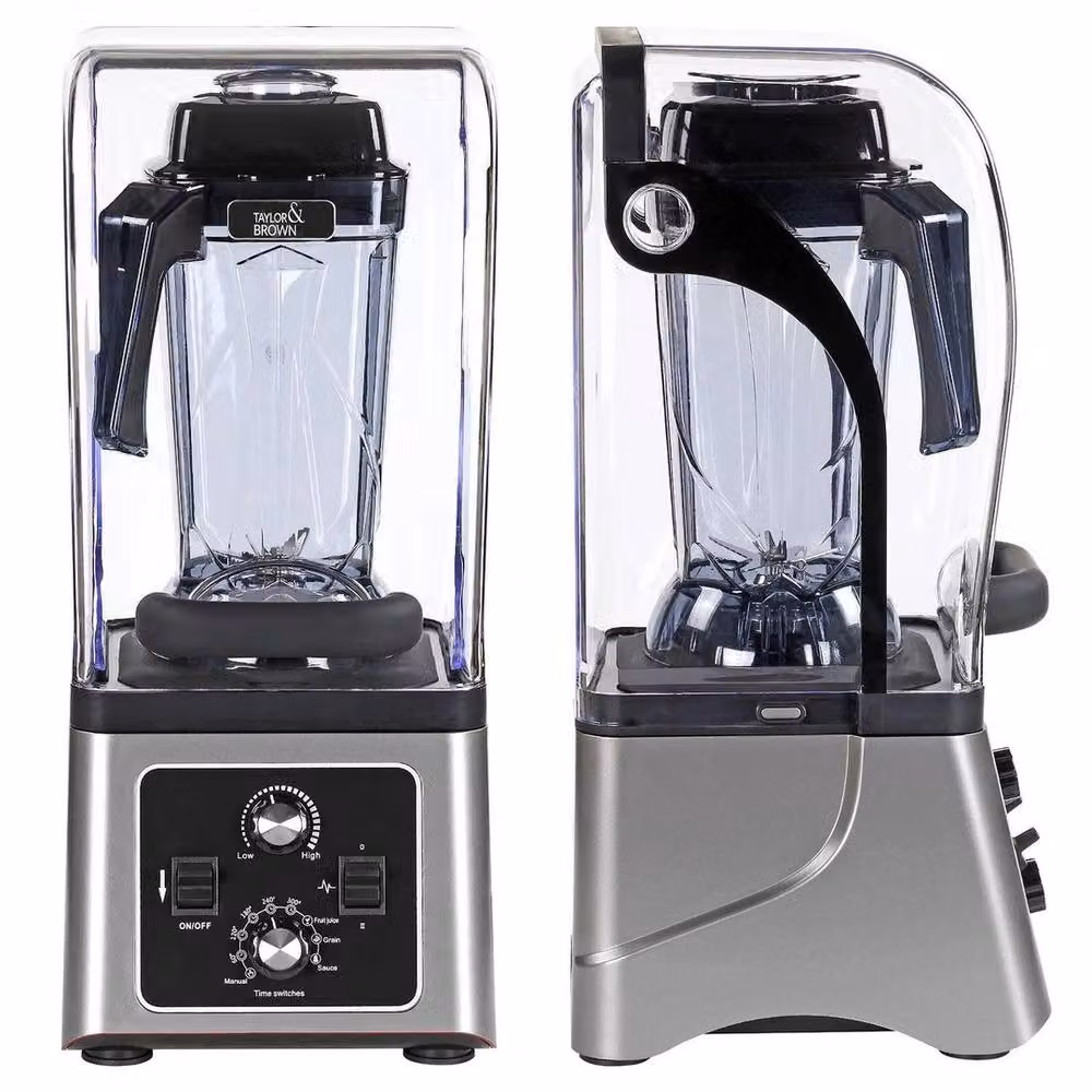 FLAVORA 2.5L Commercial Bar Blender with Sound Enclosure and Juicer in Grey, W/D/H: 100 x 15 x 15 cm – 4