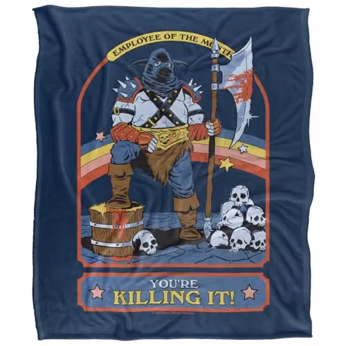 Steven Rhodes You're Killing It Super Soft Silky Touch Fleece Throw Blanket, Multicolour, W x D: 152 x 127 cm – 5