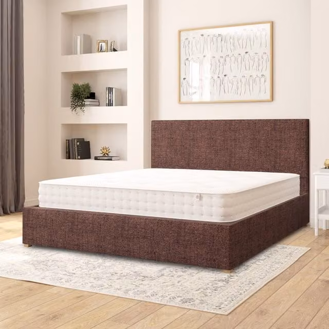 Aspire Garland Superking Ottoman Storage Bed in Chocolate Brown Yorkshire Knit Fabric