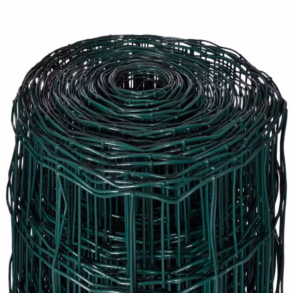 Berkfield Home Euro Fence PVC-Coated Steel Fencing, Green, W: 10 m x H: 1.8 m – 4