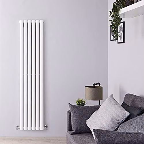 Hudson Reed HL368 Revive Modern Vertical Designer Double Panel Bathroom Radiator, Gloss White, H: 150 cm, W: 35.4 cm – 2