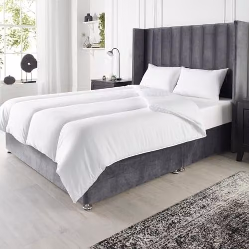 OHS King Size 15 Tog White Soft Like Down Winter Duvet