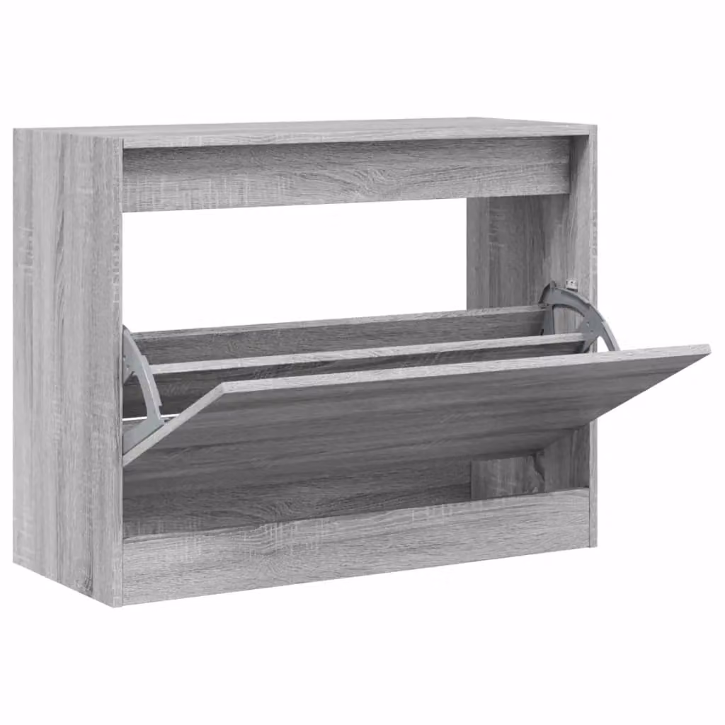Berkfield Home Grey Sonoma Shoe Cabinet with Tilting Compartments, W/D/H: 80 x 34 x 63 cm – 2