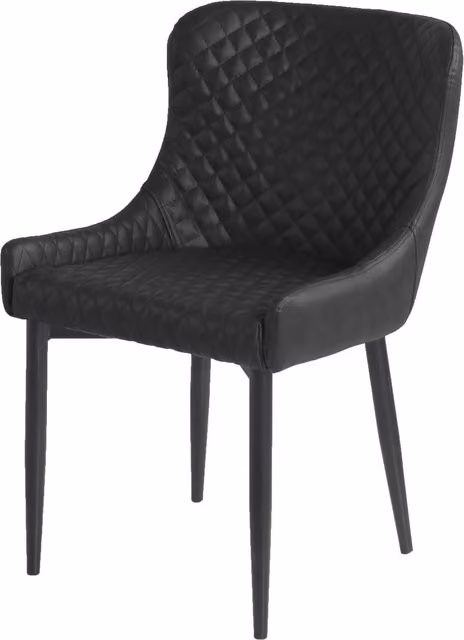 Julian Bowen Set of 2 Luxe Faux Leather Upholstered Dining Chairs with Armrests in Black – 3