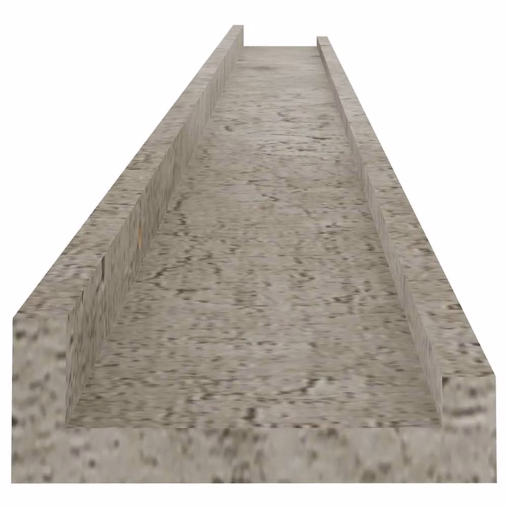 Berkfield Home Wall Mounted Shelves, 4 Piece Set in Concrete Grey, W: 115 cm, D: 9 cm, H: 3 cm – 2
