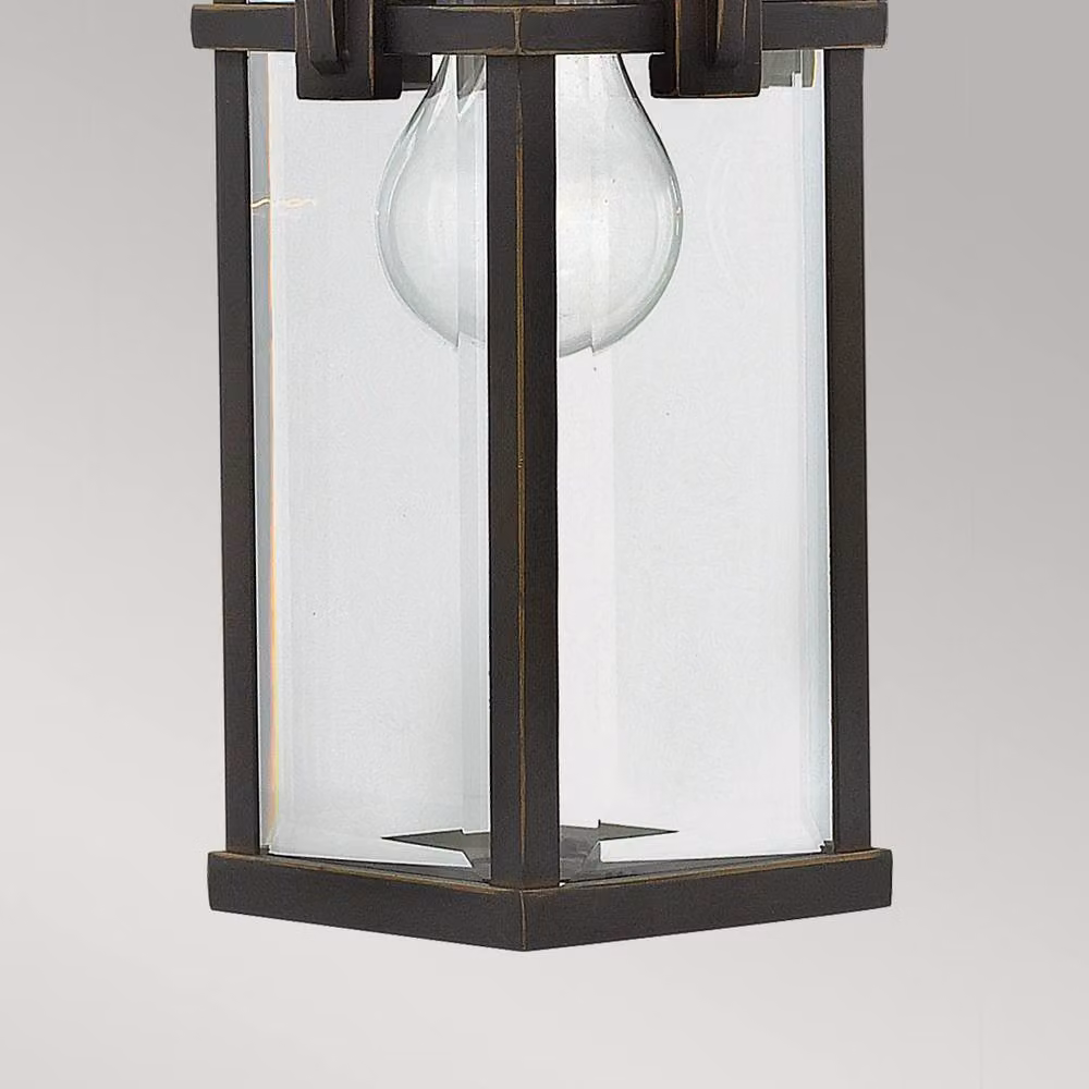Netlighting Manhattan 1 Light Outdoor Ceiling Chain Lantern in Oil Rubbed Bronze and Brown with E27 Socket – 3