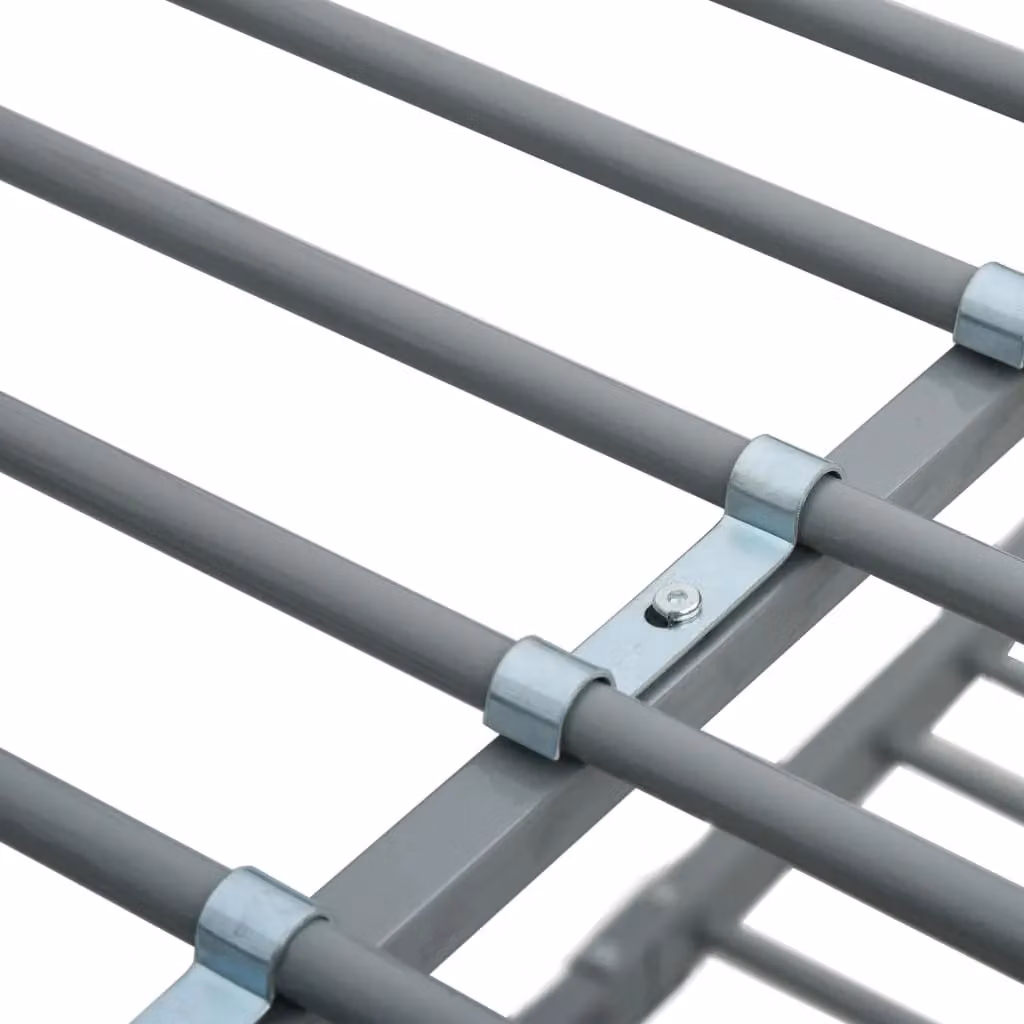 Berkfield Home Metal Bunk Bed Frame in Grey, W/D/H: 140 x 200 cm – 3