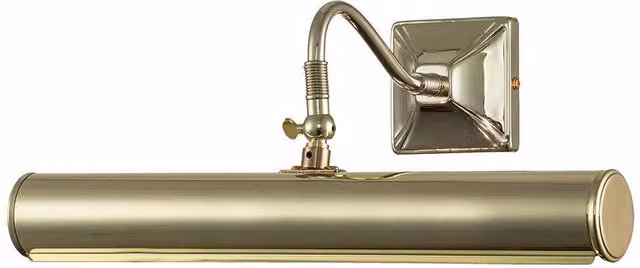 Netlighting Large Double Picture Wall Light in Polished Brass with E14 Sockets