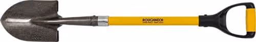 Roughneck Mini Shovel in Yellow with Carbon Steel Blade and Fibreglass Handle – 6