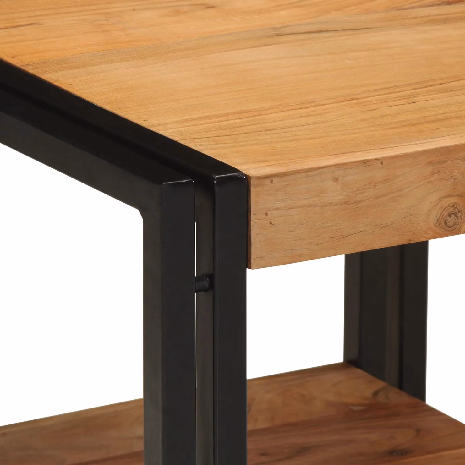 Berkfield Home Brown Acacia Solid Wood Coffee Table W/D/H: 40 x 50 x 38 cm – 5