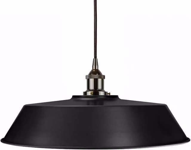 SE Home Chancery Large Round Pendant Light in Matt Black Metal