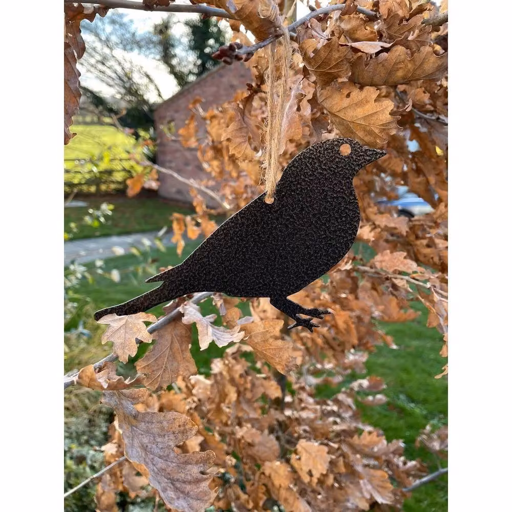 Poppyforge Hanging Metal Bird Garden Art, Pack of 3, Black, W: 20 cm, H: 13 cm – 2