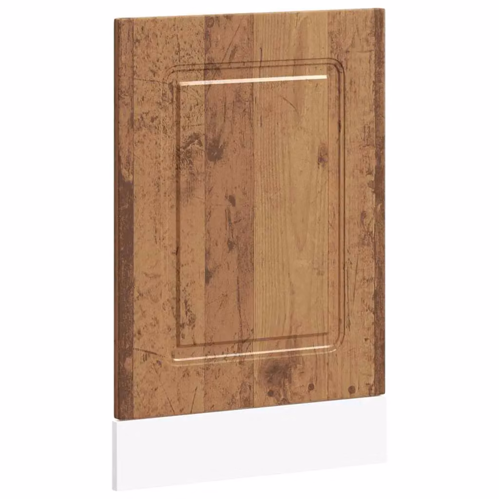 Berkfield Home Kalmar Dishwasher Panel in Old Wood Brown, W/D/H: 45 x 1.5 x 67 cm – 1