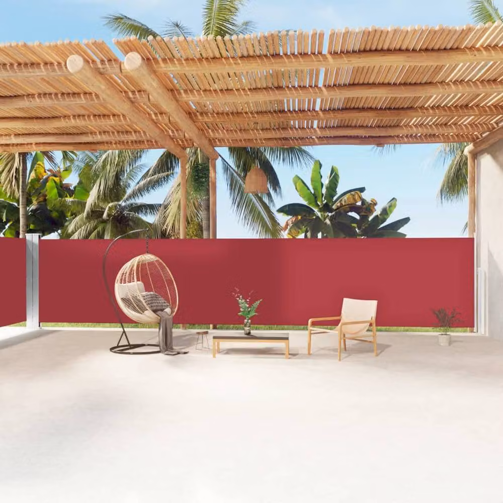 Berkfield Home Red Retractable Side Awning W/D/H: 1200 x 160 x 3 cm – 2