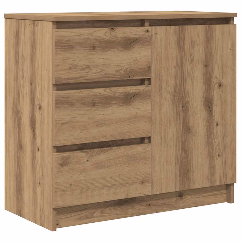 Berkfield Home Artisan Oak Sideboard with Drawer in Brown, W/D/H: 71 x 35 x 65 cm – 2