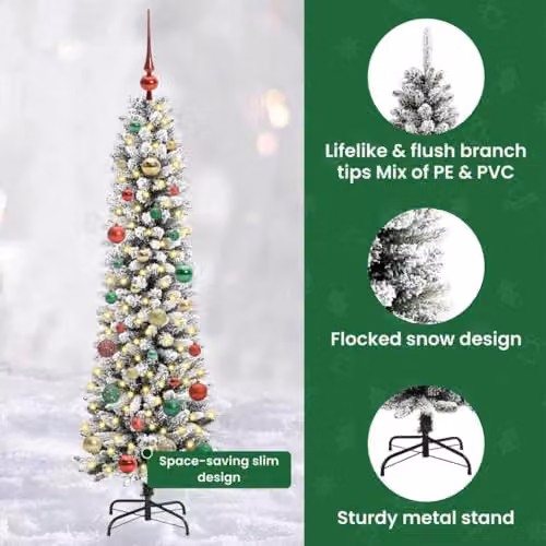 vidaXL Artificial White Christmas Tree, Height: 150 cm – 4