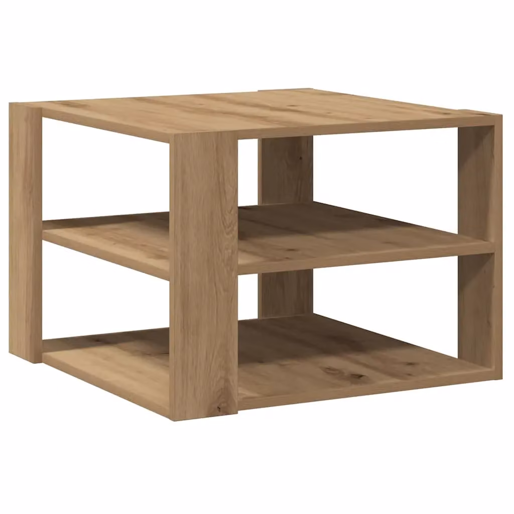 Berkfield Home Artisan Oak Coffee Table in Brown, W/D/H: 58 x 58 x 40 cm – 2