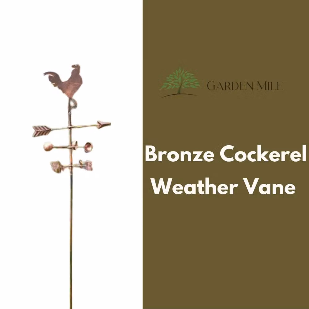 Marco Paul Bronze Cockerel Wind Vane Garden Ornament, Height: 170 cm – 3