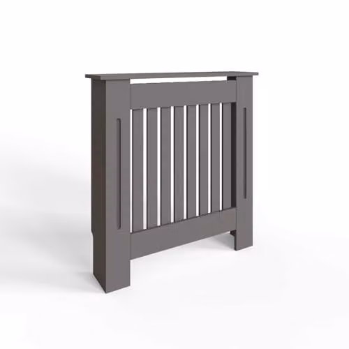 FWStyle Grey Vertical Slat Small Radiator Cover Shelf Cabinet W/D/H: 82.3 x 19 x 78 cm – 1