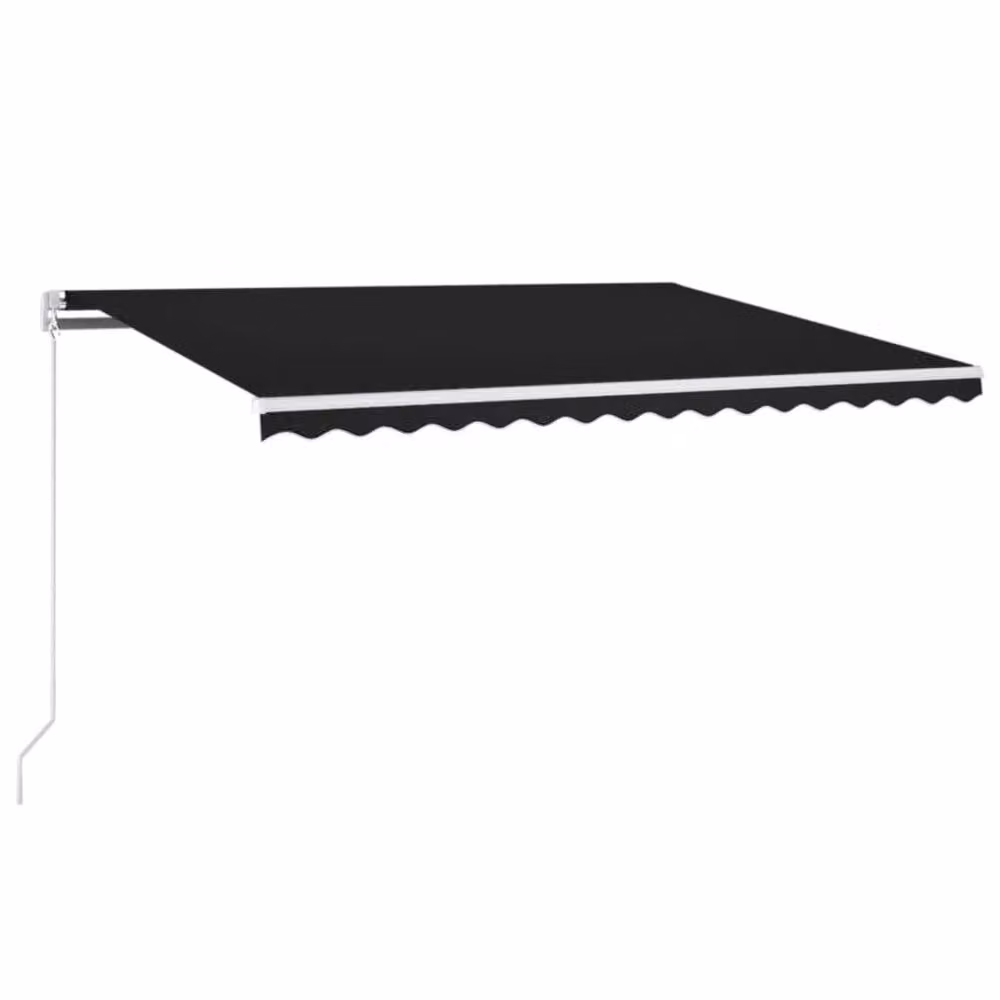 Berkfield Home Manual Retractable Awning with Crank in Anthracite Black, W: 400 cm, D: 350 cm – 2