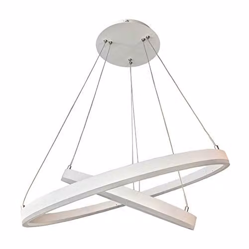 Italux Jovita Modern LED Dimmable Ring Pendant Light, White, Warm White 3000K, 4070lm