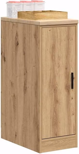 Berkfield Home Artisan Oak Garage Storage Cabinet in Brown, Solid Wood Pine, W/D/H: 30 x 51 x 85 cm – 1