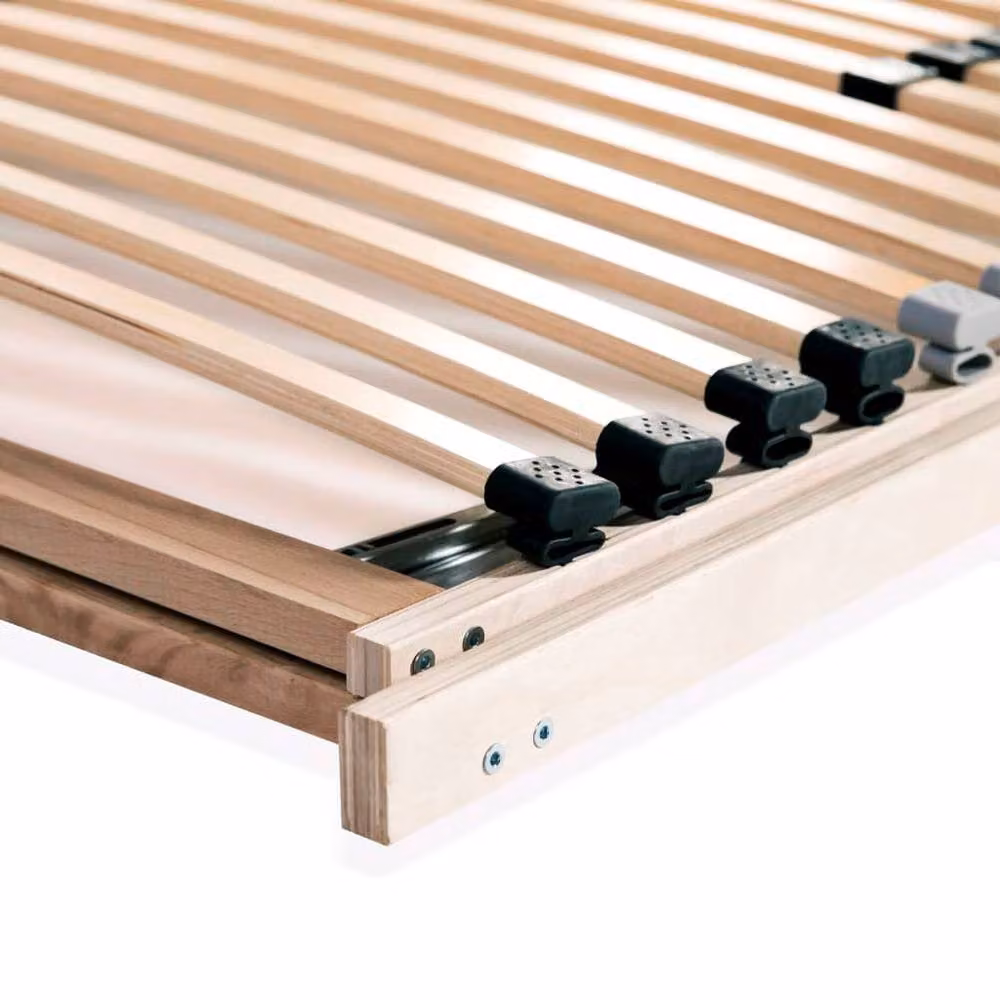 Berkfield Home Slatted Bed Base with 28 Beech and Birch Wood Slats, 7-Zone Ergonomic Support, W/D/H: 200 x 70 x 9 cm, Beige – 3