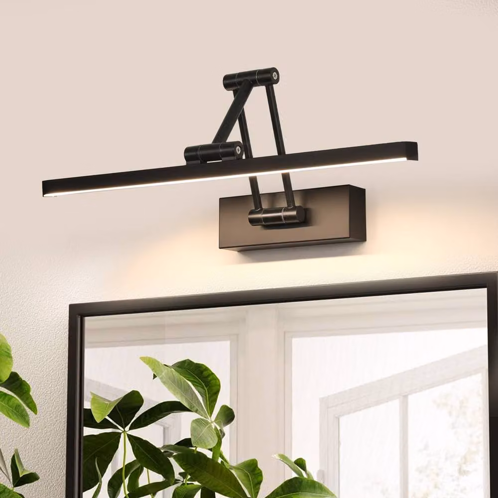 Pheashine Black Adjustable Foldable LED Vanity Light, 9W 4500K Neutral White, Width: 40 cm – 2