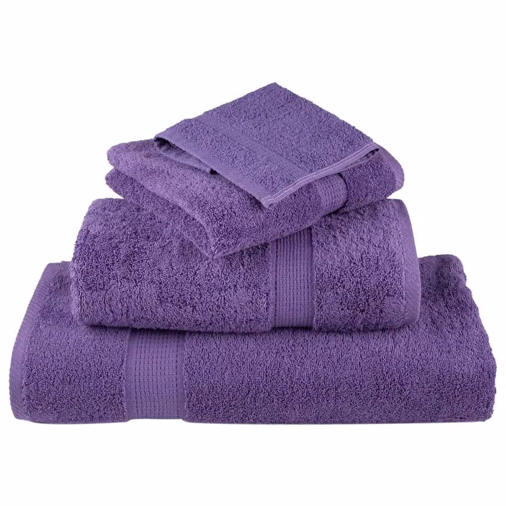 Berkfield Home SOLUND 6 Piece Premium Cotton Terry Towel Set in Purple, 600 gsm – 3