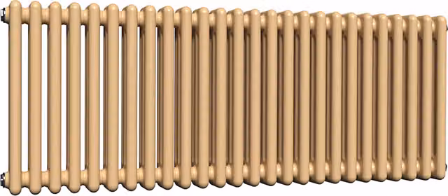 Lux Heat Horizontal 3 Column Steel Radiator in Caramel Fudge, W: 119 cm, H: 50 cm