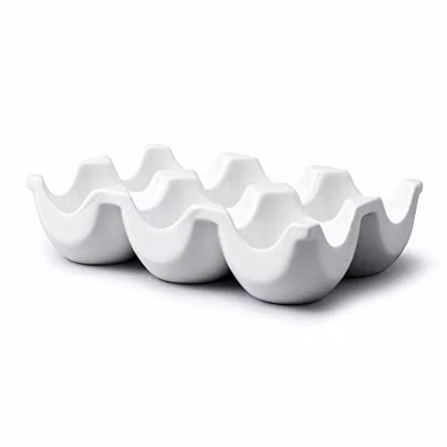 Wm Bartleet & Sons Traditional Porcelain 6 Egg Storage Tray in White – 1
