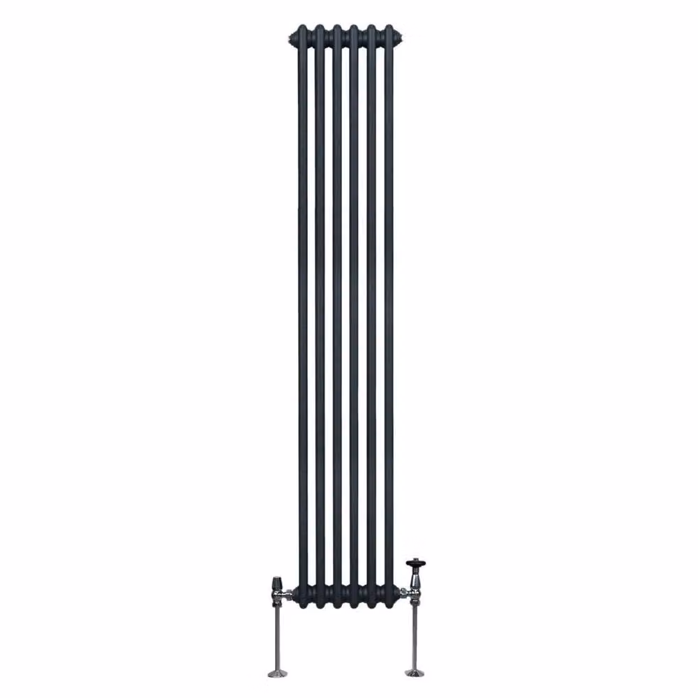 Monstershop Traditional 3 Column Steel Radiator in Anthracite Grey, H 180 cm x W 29.2 cm x D 10 cm – 2