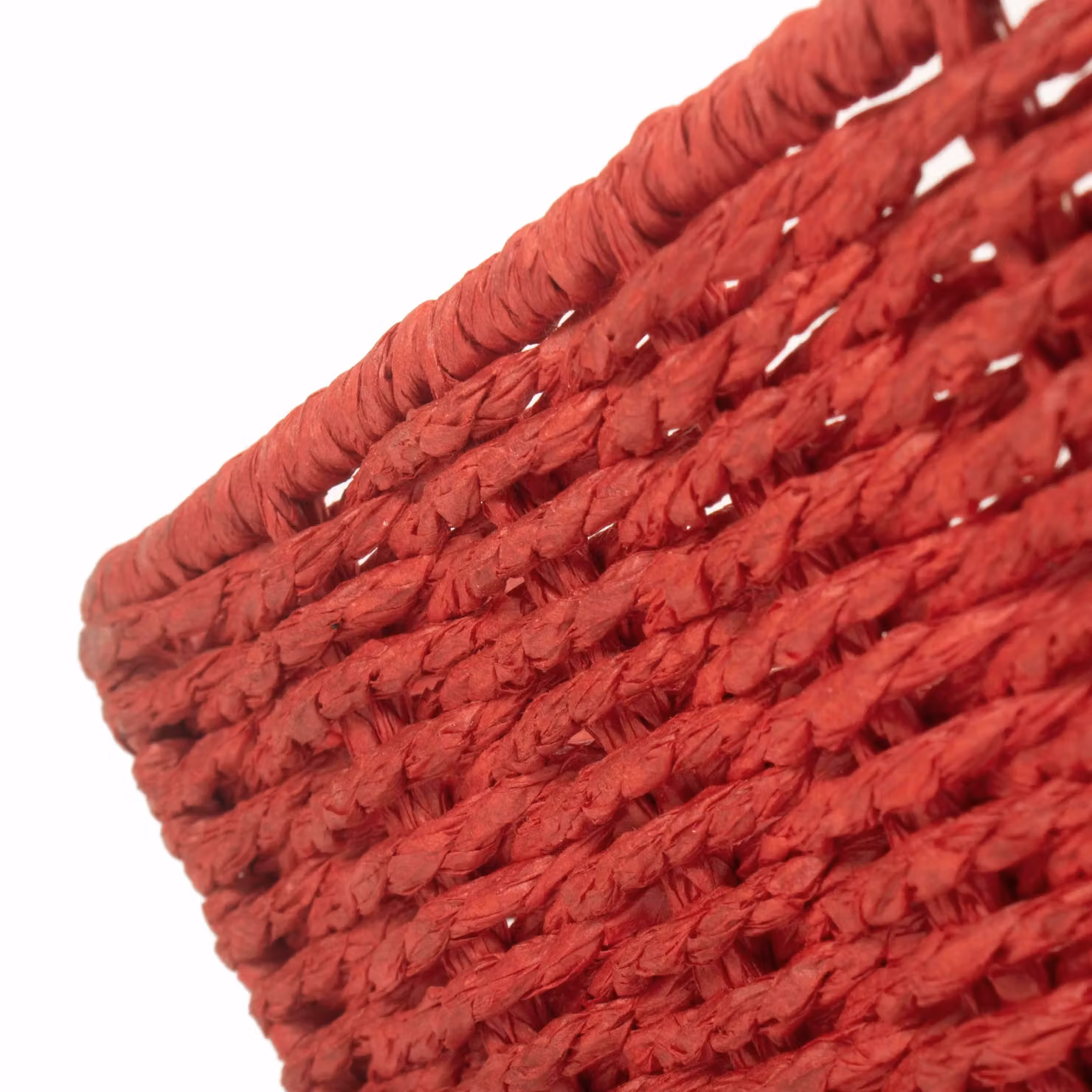 Red Hamper Red Paper Rope Tray, Red, Diameter: 14 cm – 4