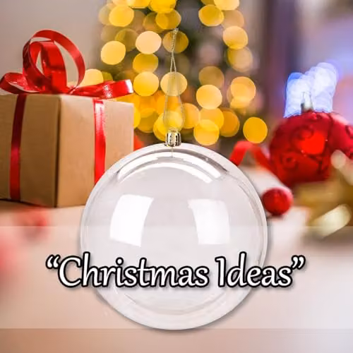 VFM e-Store Gold and Transparent Glass Christmas Bauble Hanging Tree Ornament, Diameter: 14 cm – 4