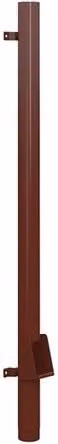 Lindab Steel Vandal Reinforced Pipe with Leaf Trap, Tile Red, Diameter: 102 mm, Length: 2 m