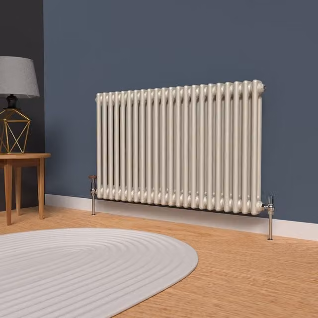 Lux Heat Horizontal Column Radiator in Dune Grey, H: 60 cm x W: 101 cm