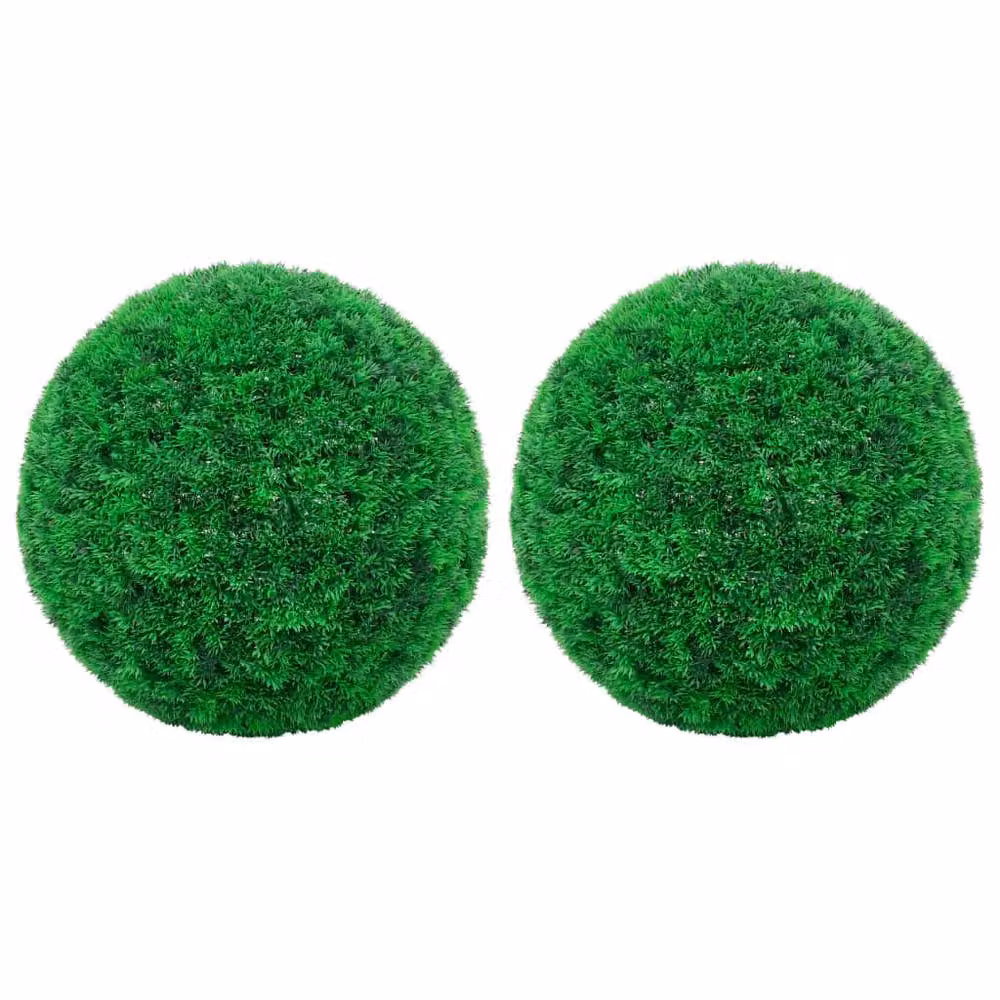 Berkfield Home Lush Artificial Boxwood Balls, 2 Pack, Green, Diameter: 35 cm – 2