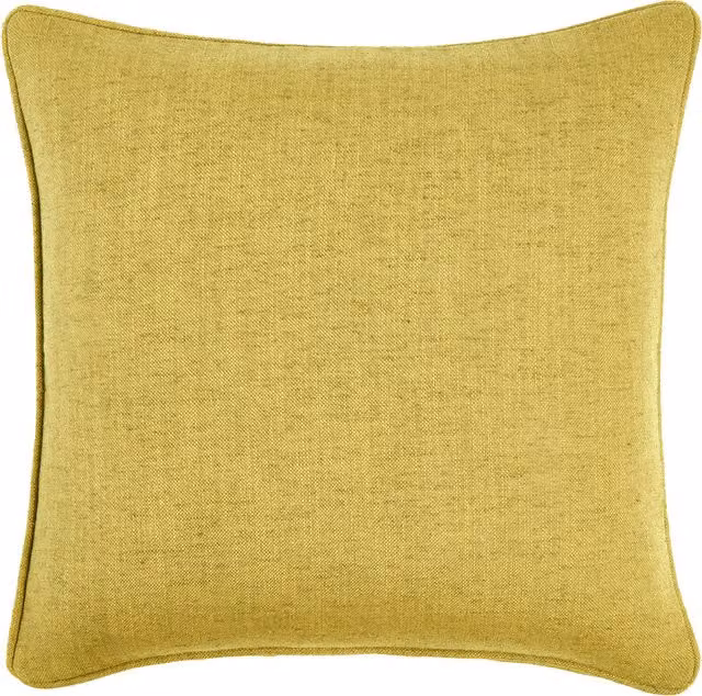 Divante Hardwick Plush Square Cushion in Green and Yellow