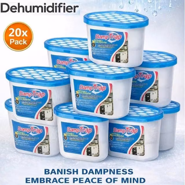 ATEK 20 Pack Disposable Dehumidifier Moisture Absorber and Condensation Remover in Blue, 500ml per unit – 1