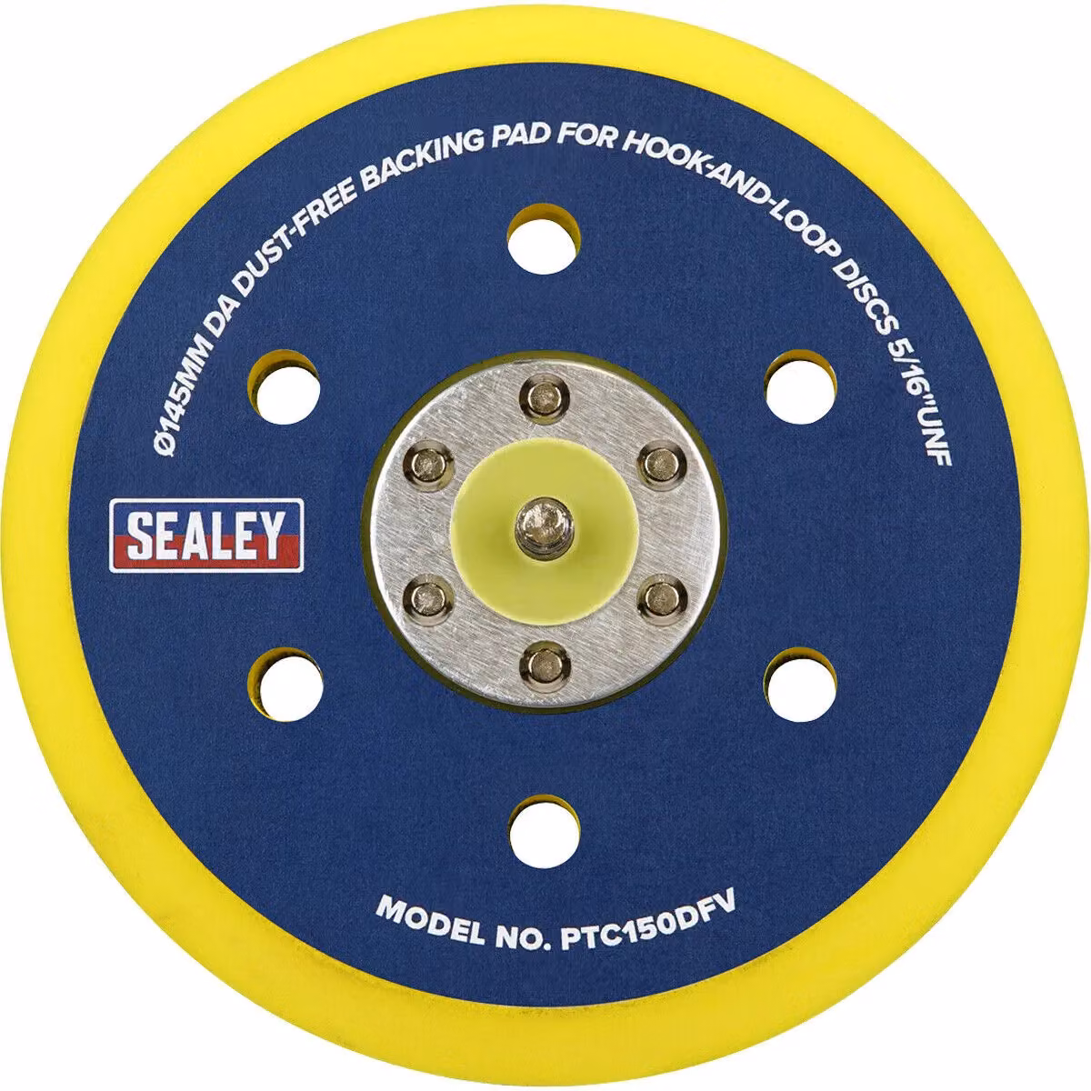 Loops 145mm DA Backing Pad for Hook and Loop Discs with 5/16 Inch UNF Thread in Multicolour – 3