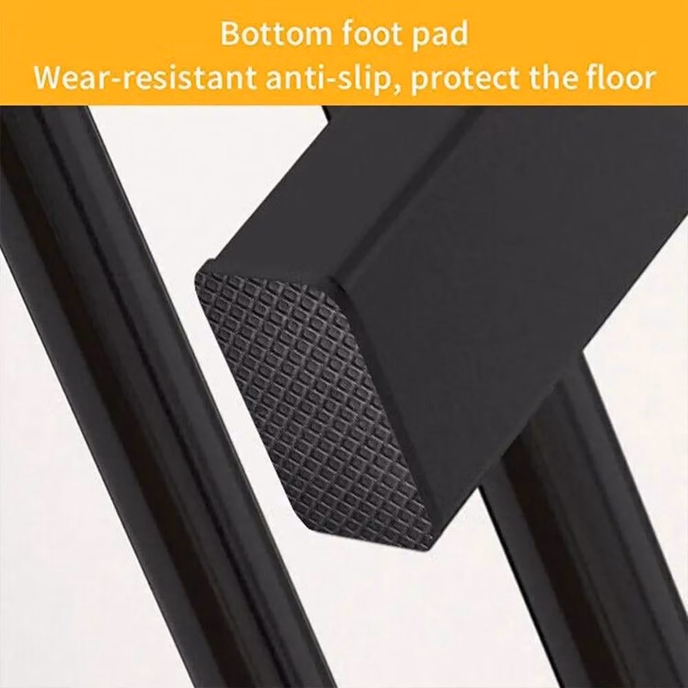 FORGEVIO Heavy Duty Double Clothes Rail Rack Garment Hanging Stand in Matt Black – 4