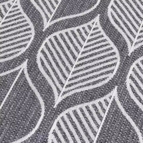 JVL Expression Machine Washable Entrance Runner Doormat with Leaves Design in Grey and White, W: 50 cm, L: 150 cm – 3