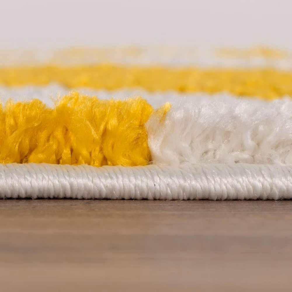 THE RUGS Joli Striped Soft and Dense Pile Living Room and Bedroom Rug in Yellow, W: 160 cm, L: 230 cm – 2