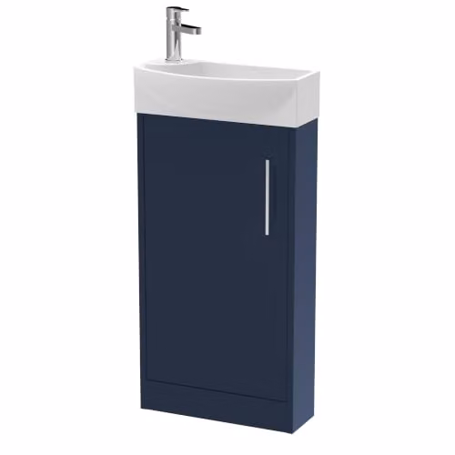 Balterley Midnight Blue Single Door Freestanding Bathroom Vanity Unit with Basin, W/D/H: 44 x 22 x 92.3 cm – 2
