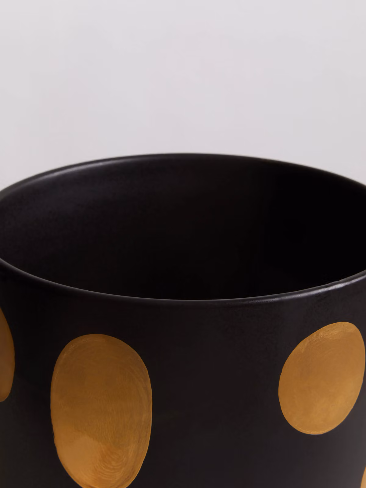 Orsina Big Speckled Ceramic Garden Pot in Black – 4