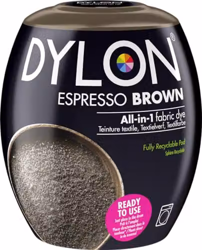 Dylon All-in-1 Washing Machine Fabric Dye Pods, Espresso Brown, 350g